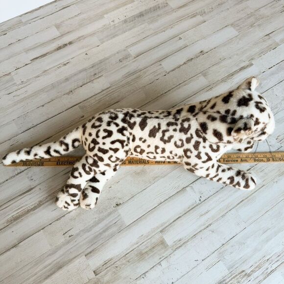 Vintage Plush Snow Leopard Geoffrey 1988 Korea 28” Stuffed Animal Big Toys R Us - Picture 13 of 16